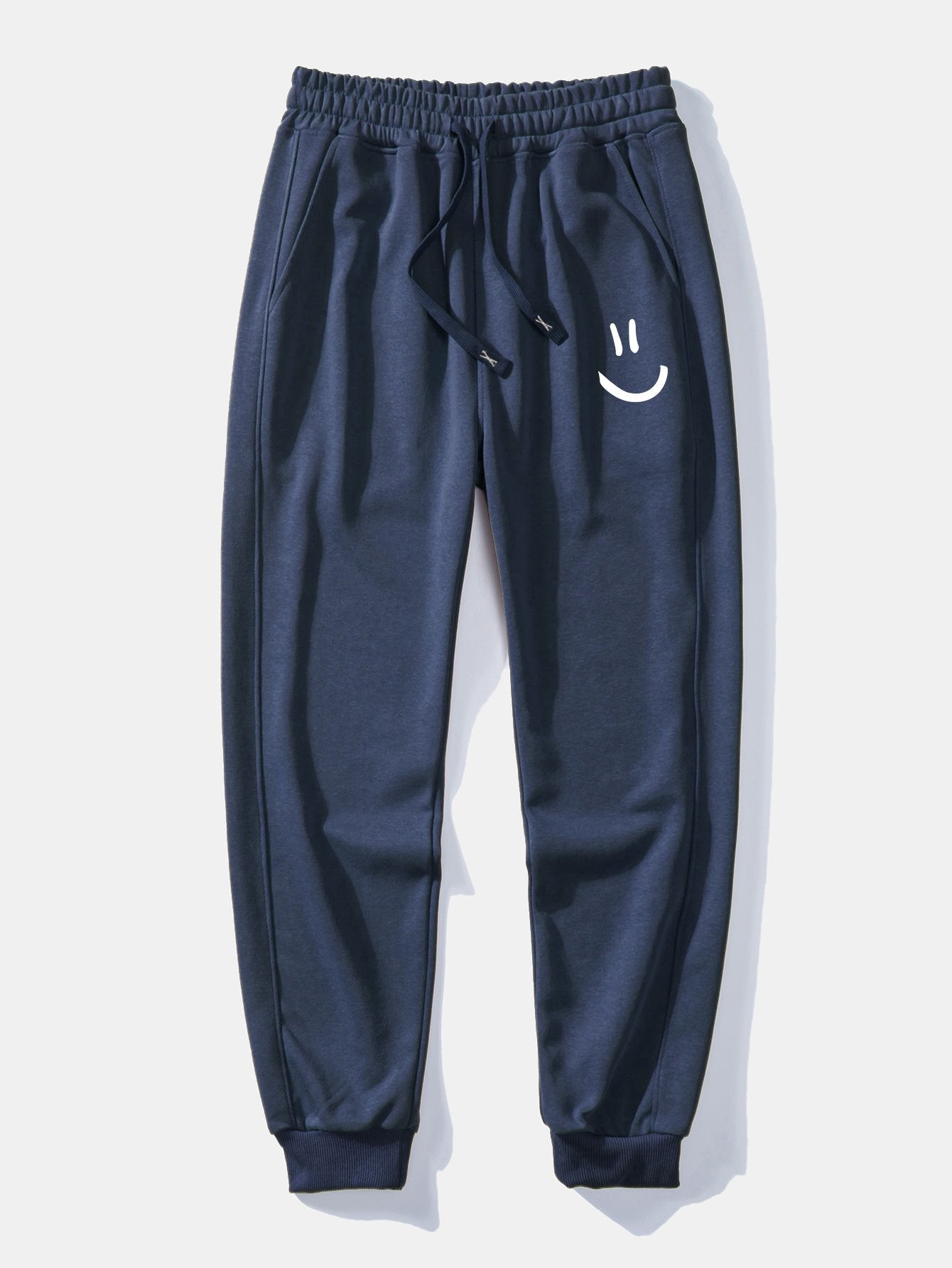 Smiley Face Print Jogging Pants