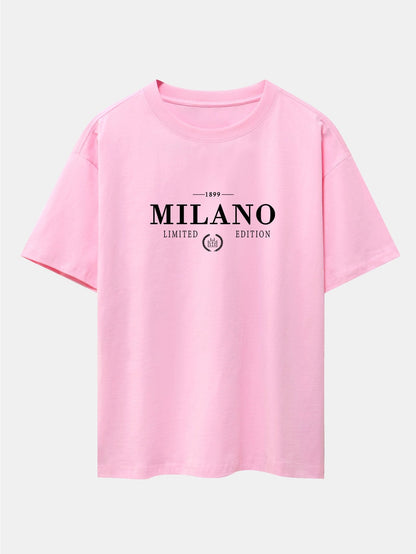 Milano Print Drop Shoulder Oversize T-Shirt
