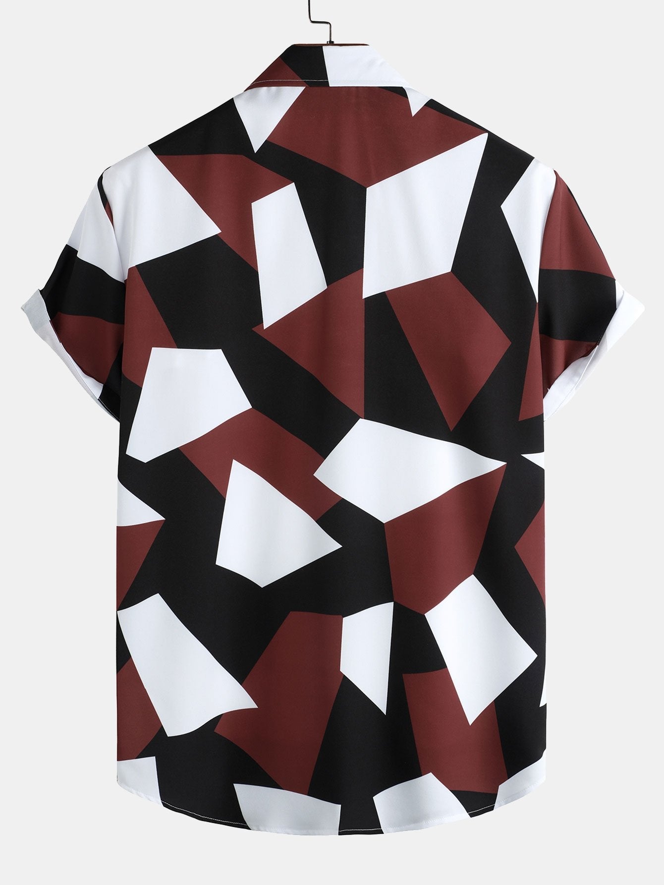Geometry Print Button Up Shirt