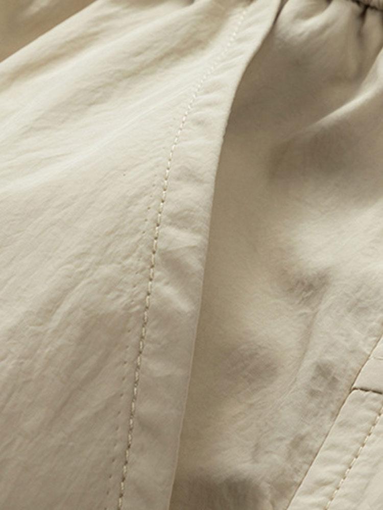 Drawstring Hem Cargo Shorts