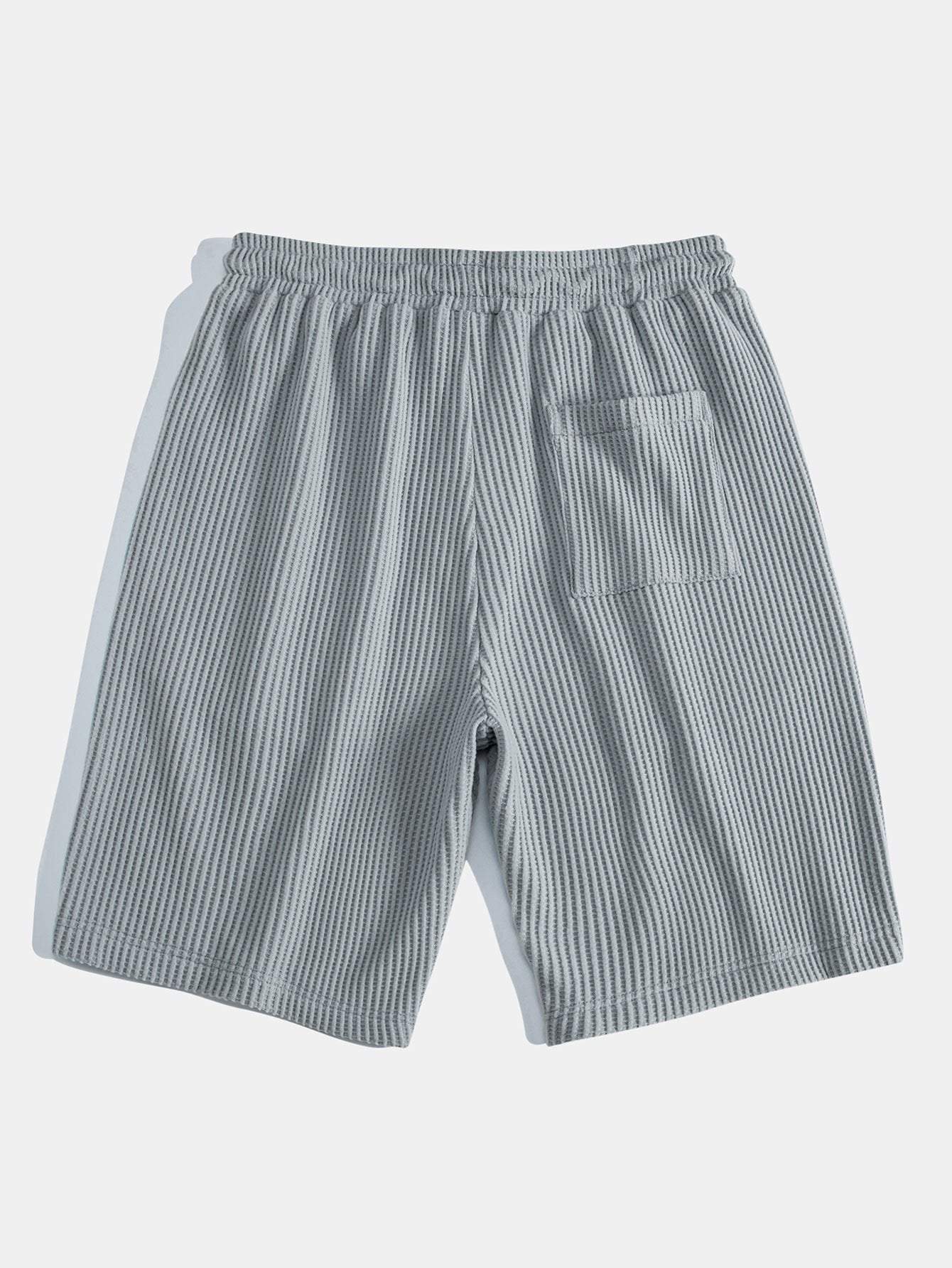 3 Pieces Drawstring Knitted Waffle Shorts