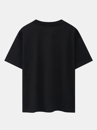 Mona Lisa & Candy Girl Print Oversize T-Shirt