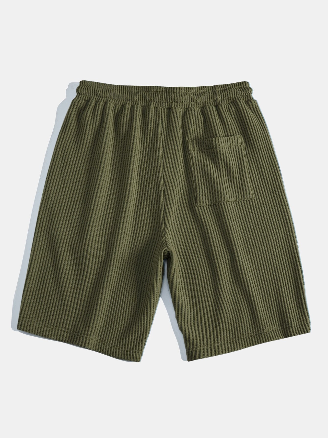 3 Pieces Drawstring Knitted Waffle Shorts