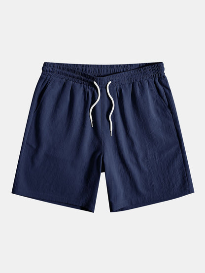 Crinkled Drawstring Shorts