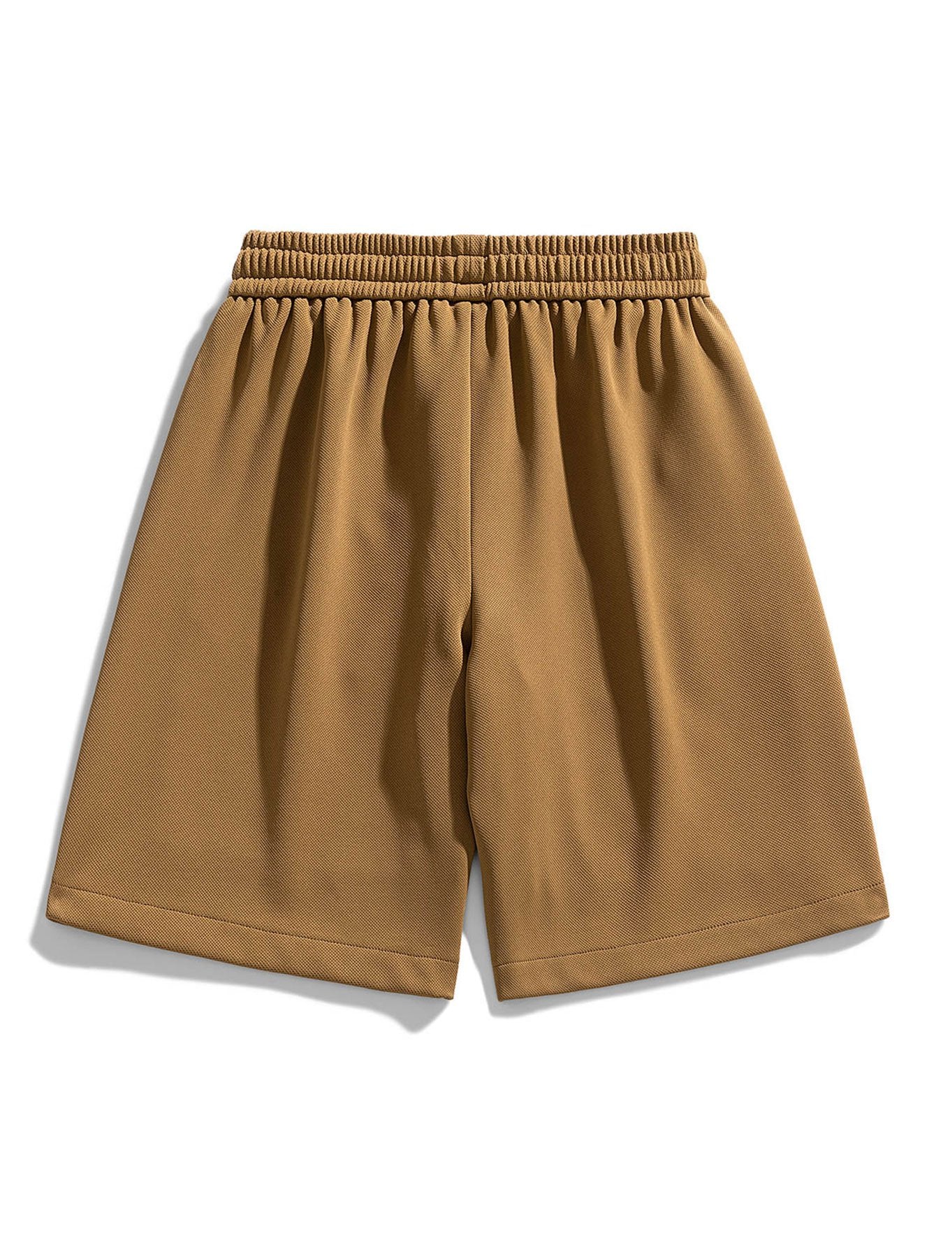 Basic Textured Drawstring Shorts