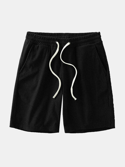 Drawstring Crosscut Corduroy Shorts