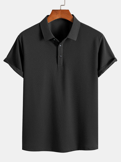Short Sleeve Textured Polo