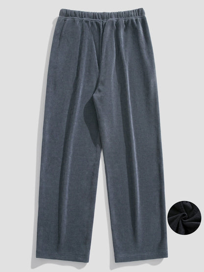 Polar Fleece Lined Straight Leg Corduroy Pants