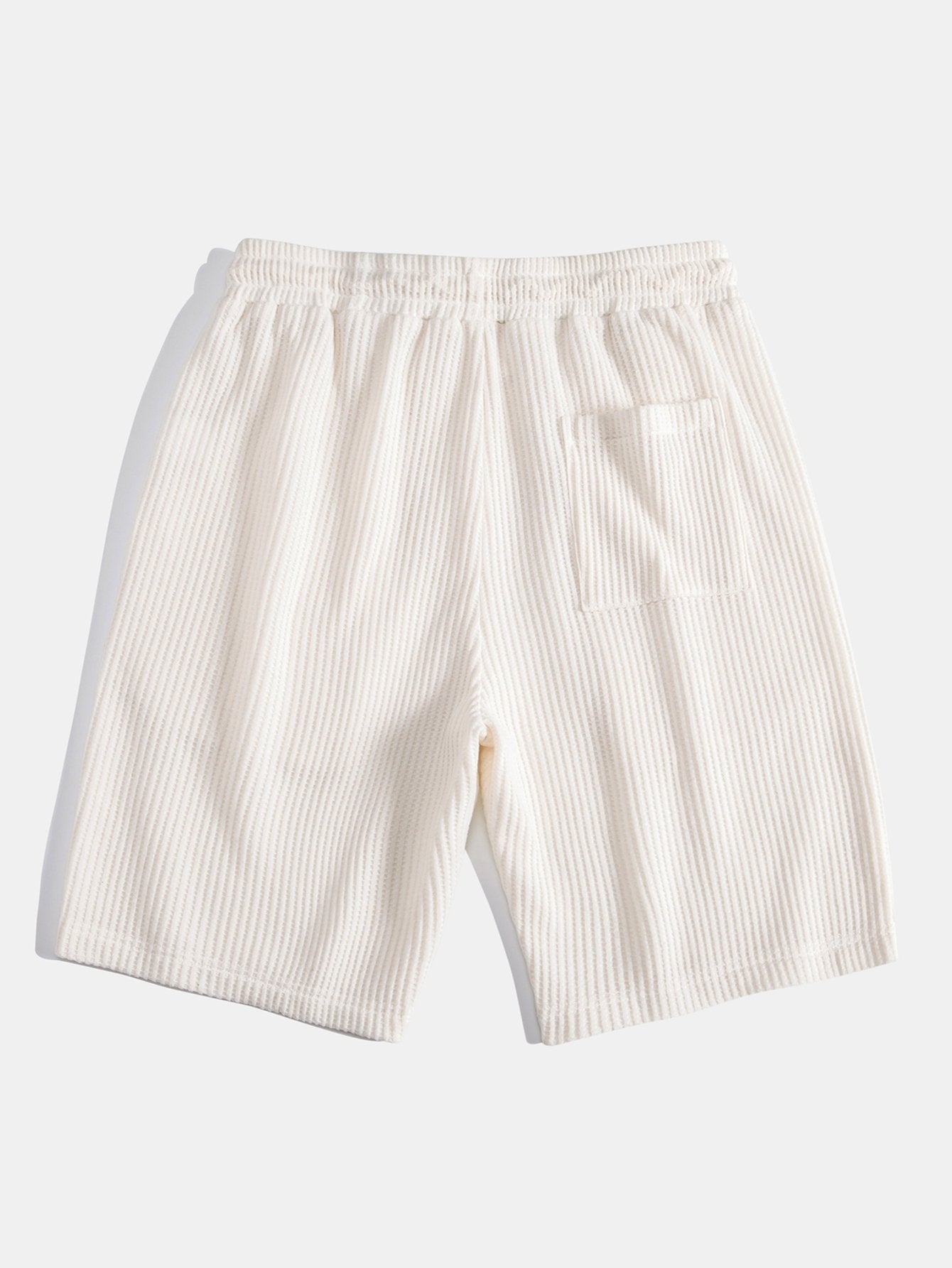 3 Pieces Drawstring Knitted Waffle Shorts