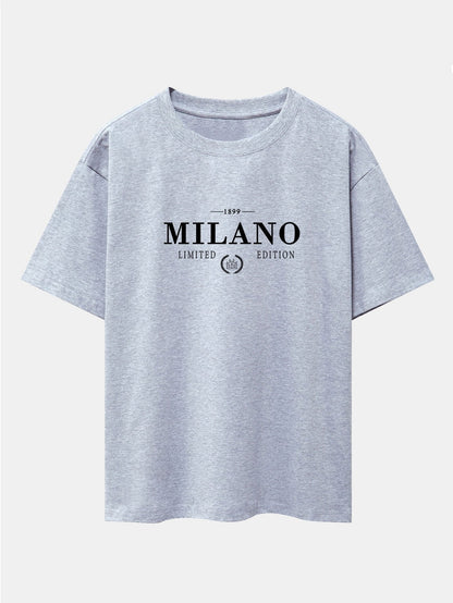 Milano Print Drop Shoulder Oversize T-Shirt