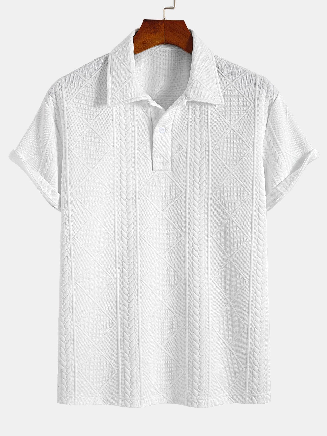 Geometric Jacquard Polo