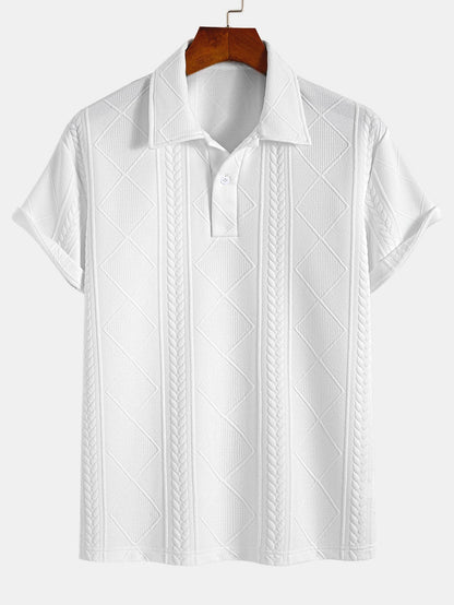 Geometric Jacquard Polo