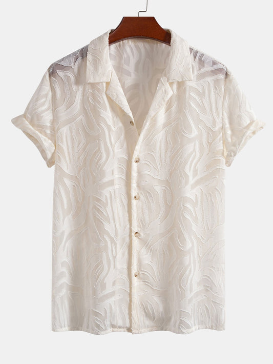 Jacquard Texture Cuban Shirt