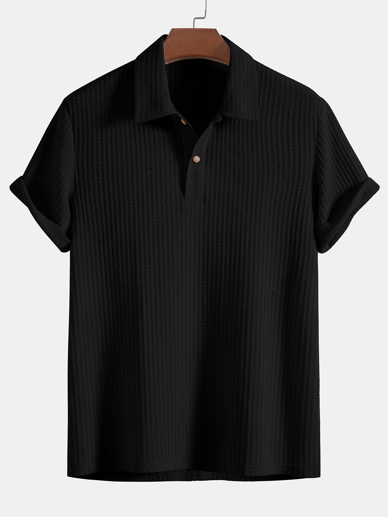 3 Pieces Knitted Waffle Polo Shirt