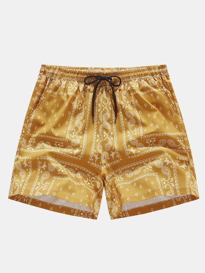 Paisley Print Shorts