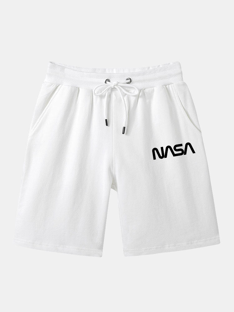 NASA Print Mid Length Shorts