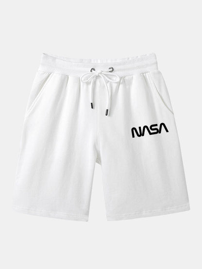 NASA Print Mid Length Shorts